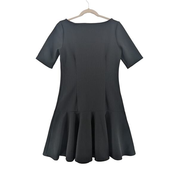 Isaac Mizrahi Little Black Dress 6 Flare ALine Simple‎ Classic Boat Neck Pleated - Picture 11 of 12